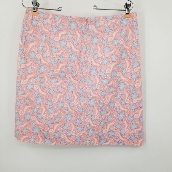 Vineyard Vines Margo Seahorse and Sand Dollar Print Skirt Size 6 - Picture 2 of 8